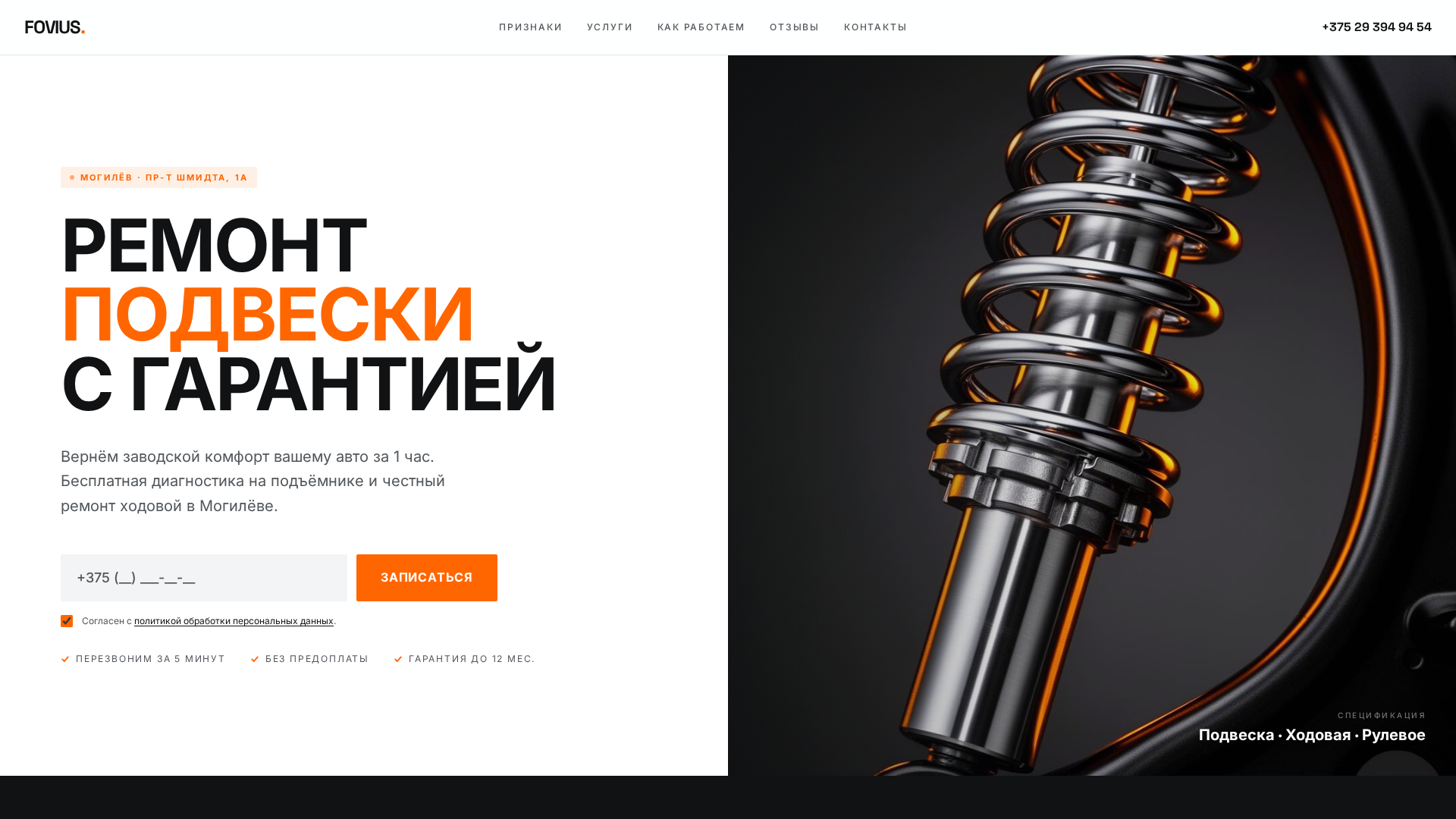 Fovius — ремонт подвески